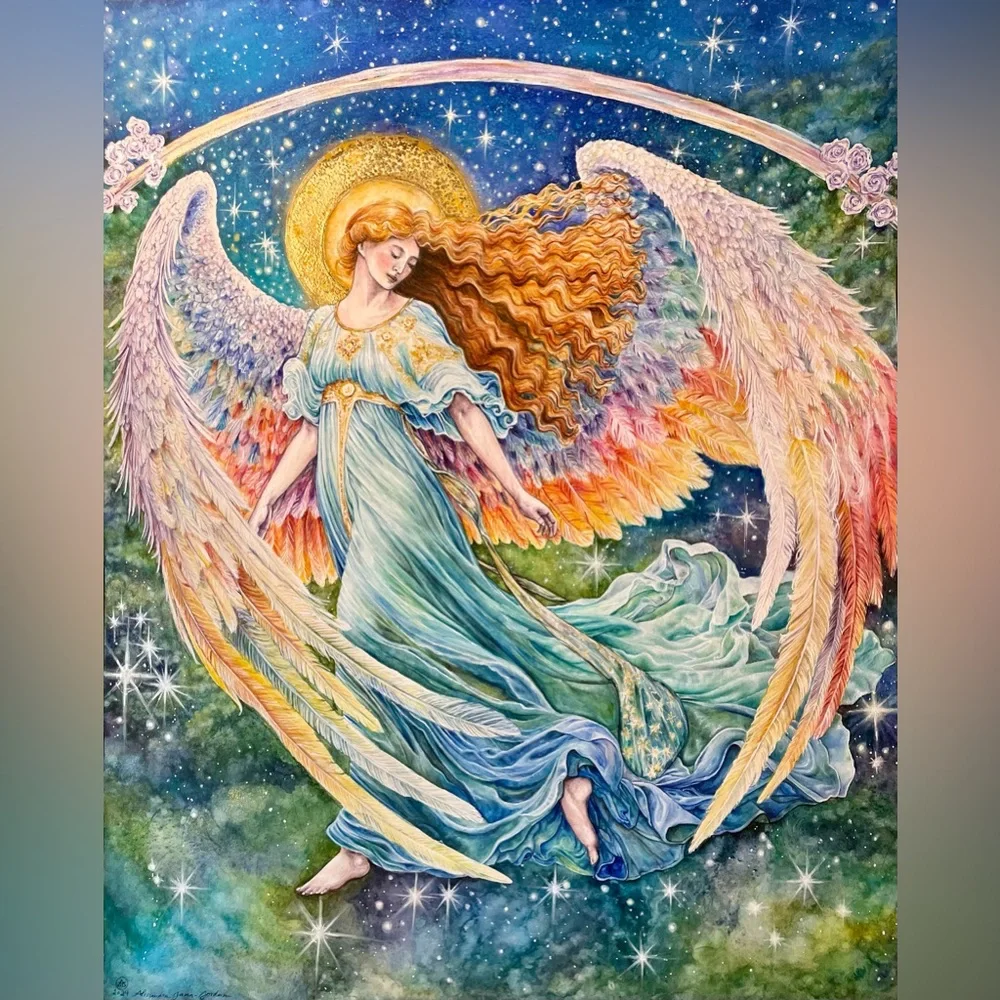 Heavenly Angel - Celestine, Angel of Stillness and Grace Greeting Card Set of 5